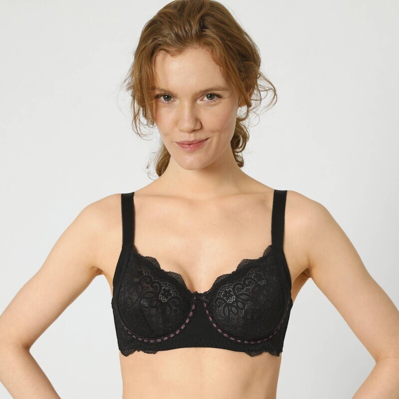 Zmenšujúca podprsenka Ambato Confidence Lingerie® z čipky a mikrovlákna, s kosticami