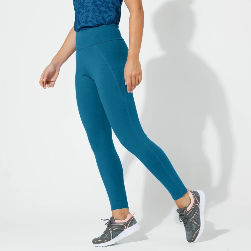 Egyszínű, magas derekú sport leggings