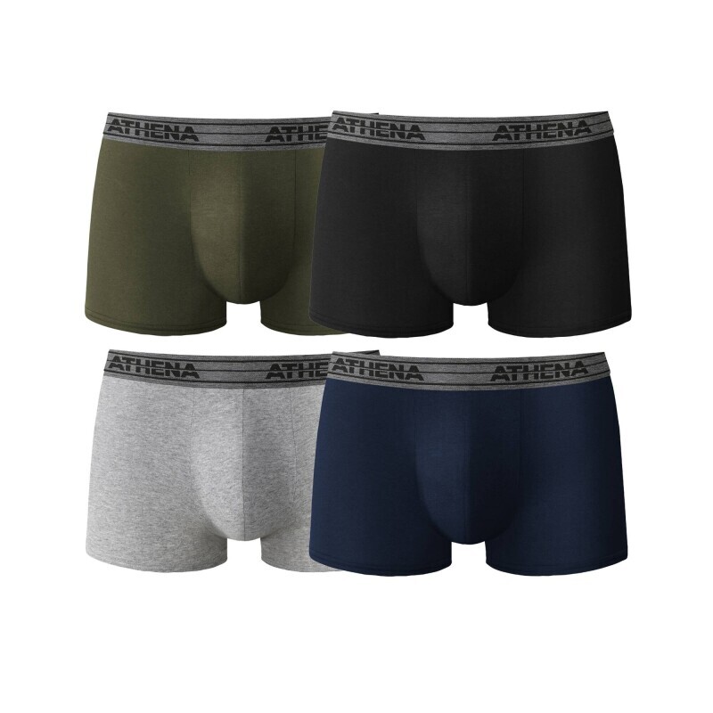 4 darabos szett Basic Coton boxeralsó Athena-tól