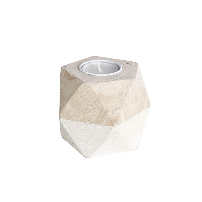 Dřevěný svícen Origami