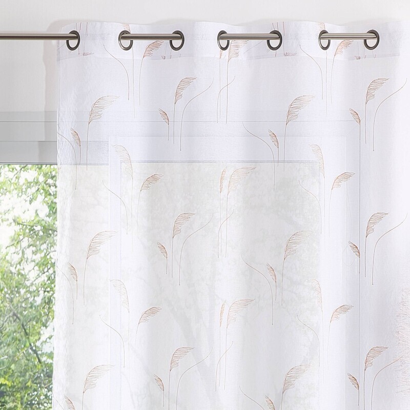 Perdea Etamine cu broderie florală