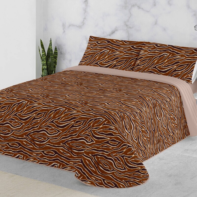 Prošívaný přehoz na postel s potiskem Zebra