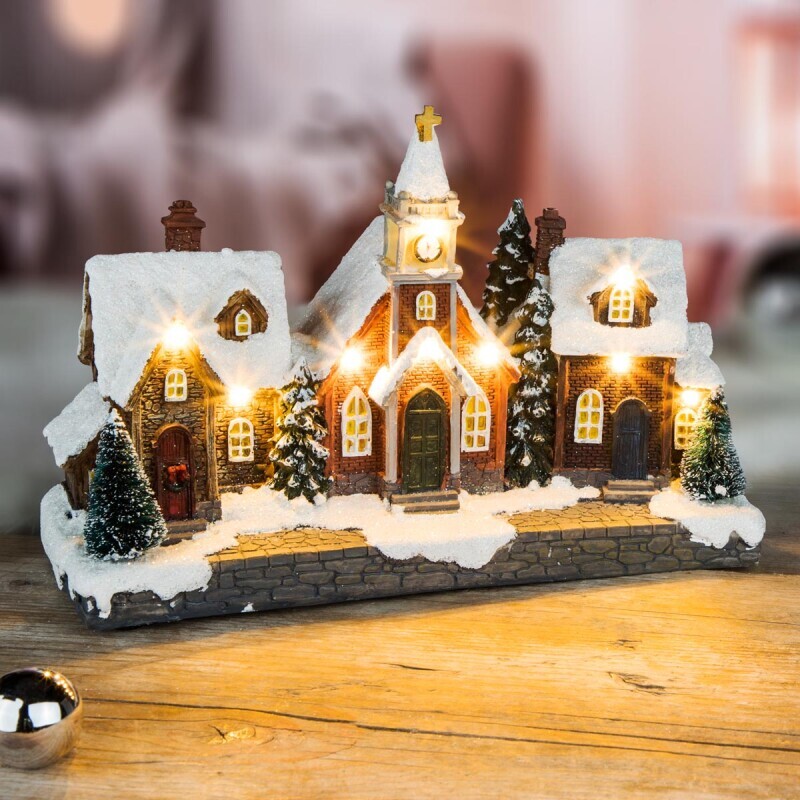 Osvetlené vianočné mestečko