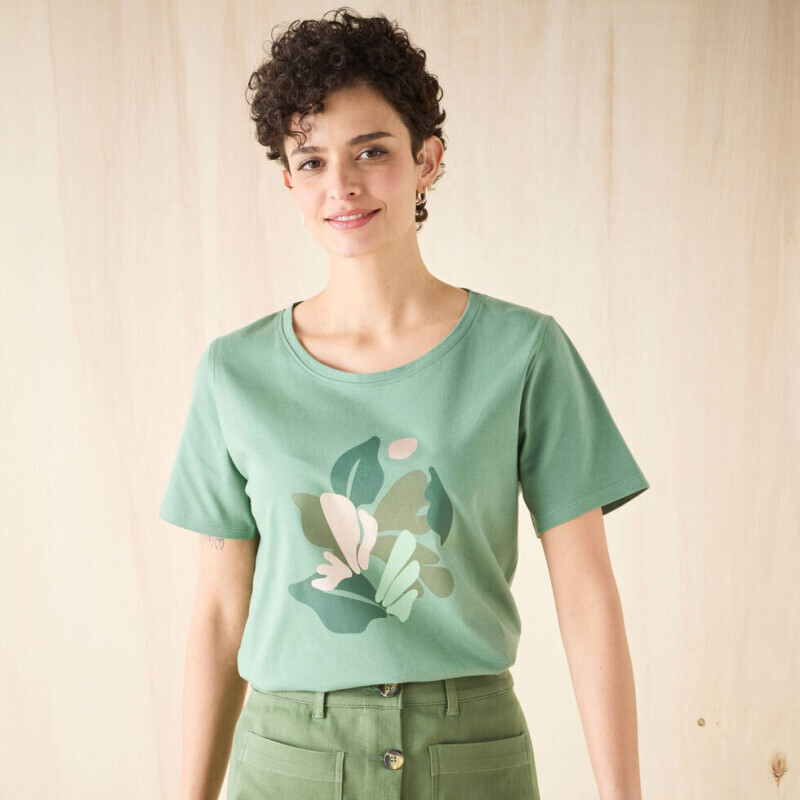 T-shirt z okrągłym dekoltem i nadrukiem
