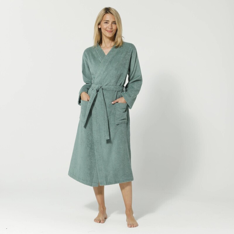 Jednofarebný župan z buklé froté zn. Colombine® s kimono golierom