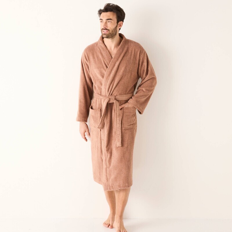 Jednofarebný župan pre dospelých z buklé froté zn. Colombine® s kimono golierom