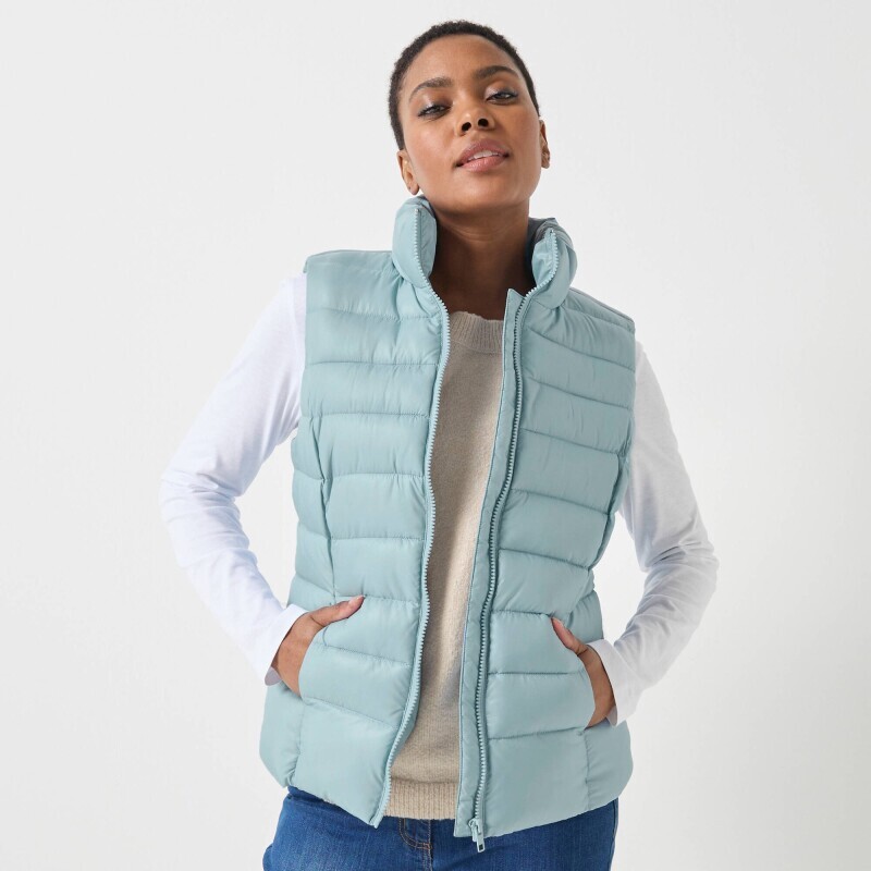 Nepromokavá prošívaná vesta na zip