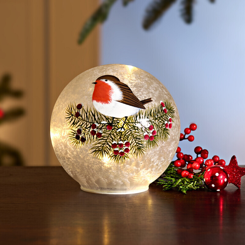 LED-es díszgömb Madárka