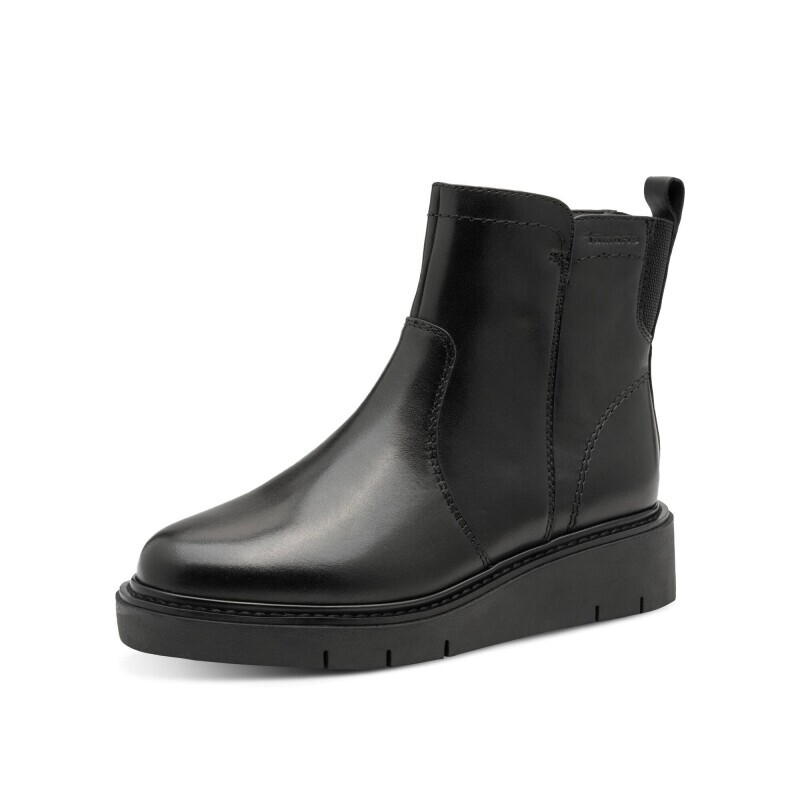 Nízké kožené kozačky Comfort Tamaris® pro širší chodidla