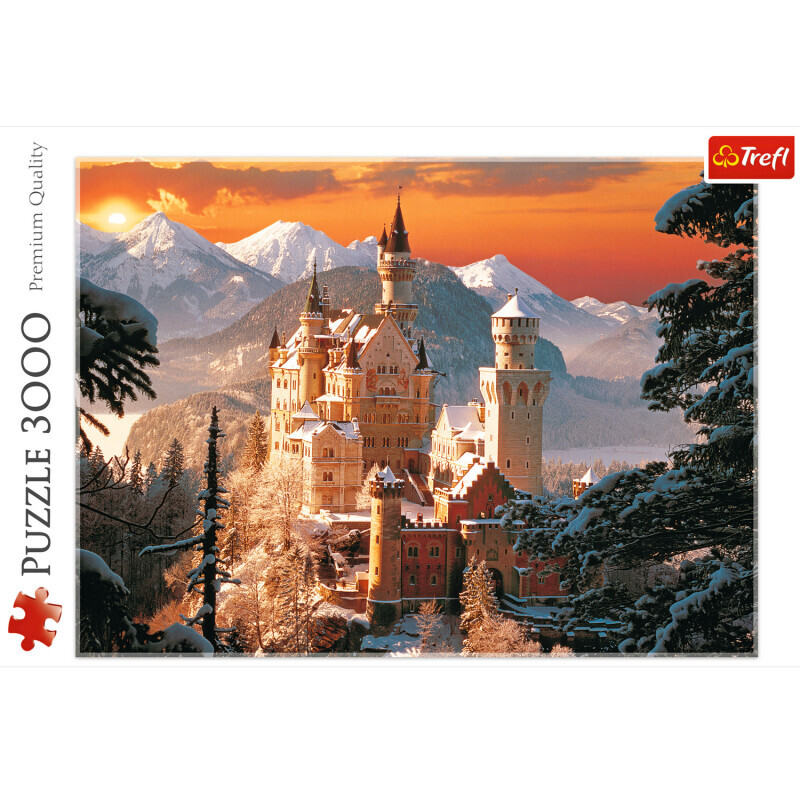 Puzzle Neuschwanstein v zimě