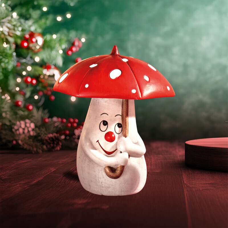 Dekorácia Veľká muchotrávka výška 17,5 cm