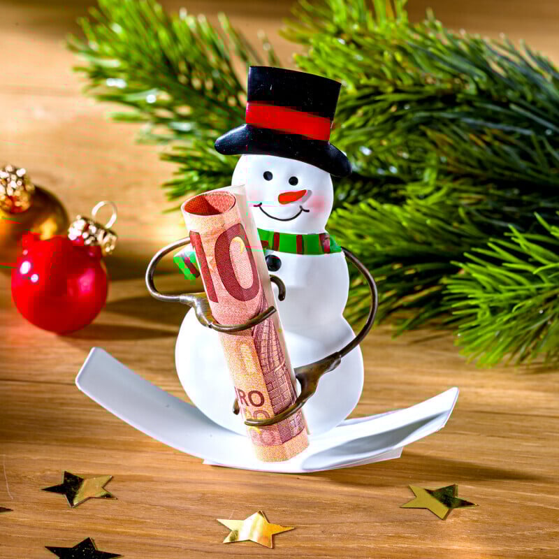 Poslíček na peňažný darček Snehuliak