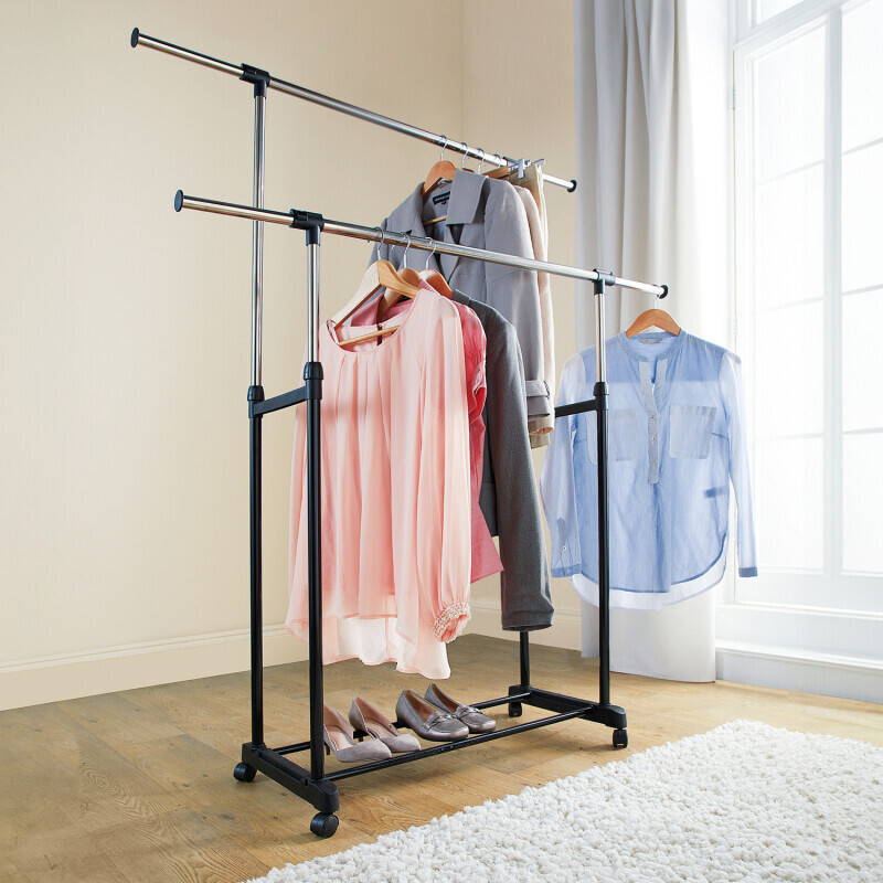 Dupla mobil ruhatartó állvány