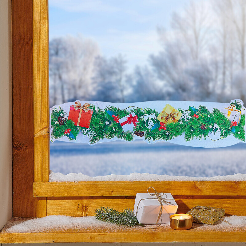 Obrázok na okno Vianočná girlanda