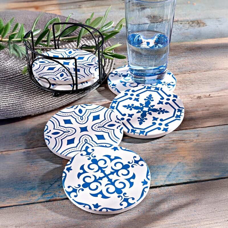 Podtácky Maritim so stojanom, sada 6 ks