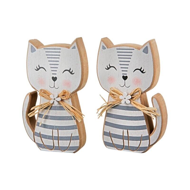 Decorațiune din lemn Pisicuța Jasmina