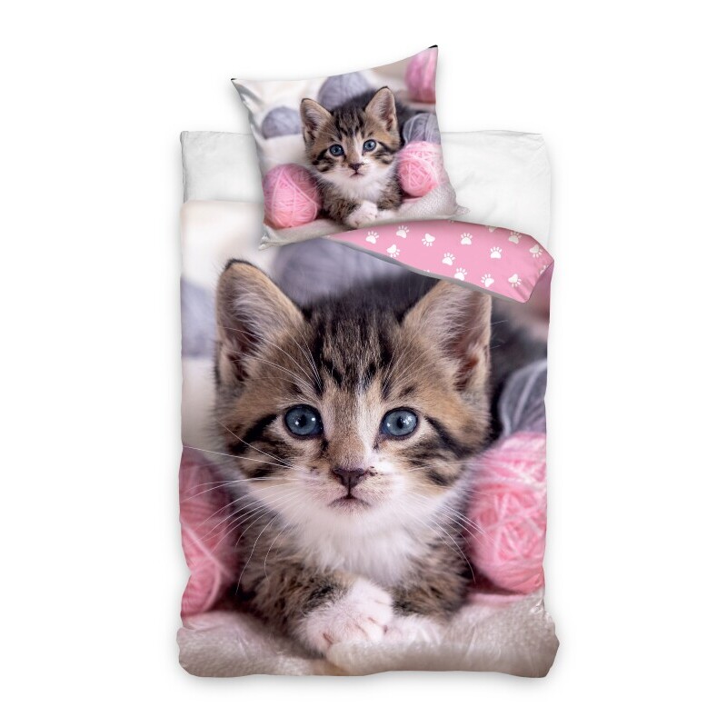 Komplet pościeli Kotka z kłębkiem