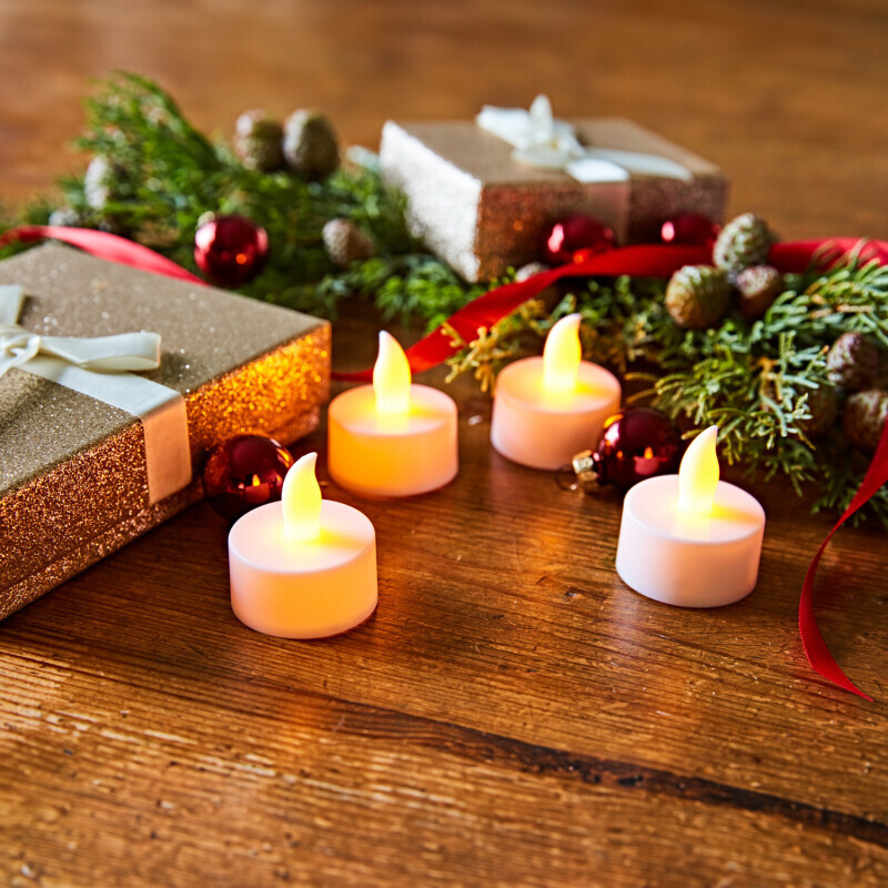 4 LED čajové sviečky