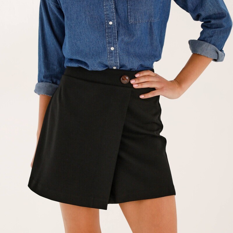 Sukňové šortky z úpletu Milano