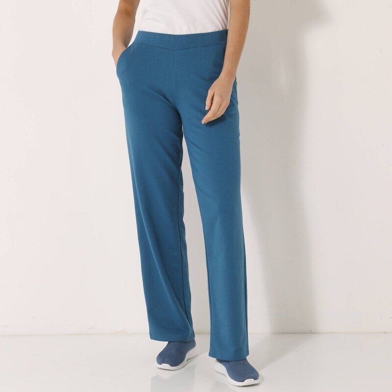 Szerokie spodnie z melanżu