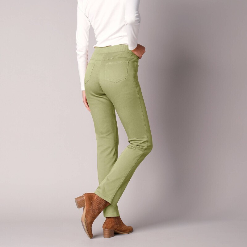 Wygodne długie spodnie z elastyczną talią