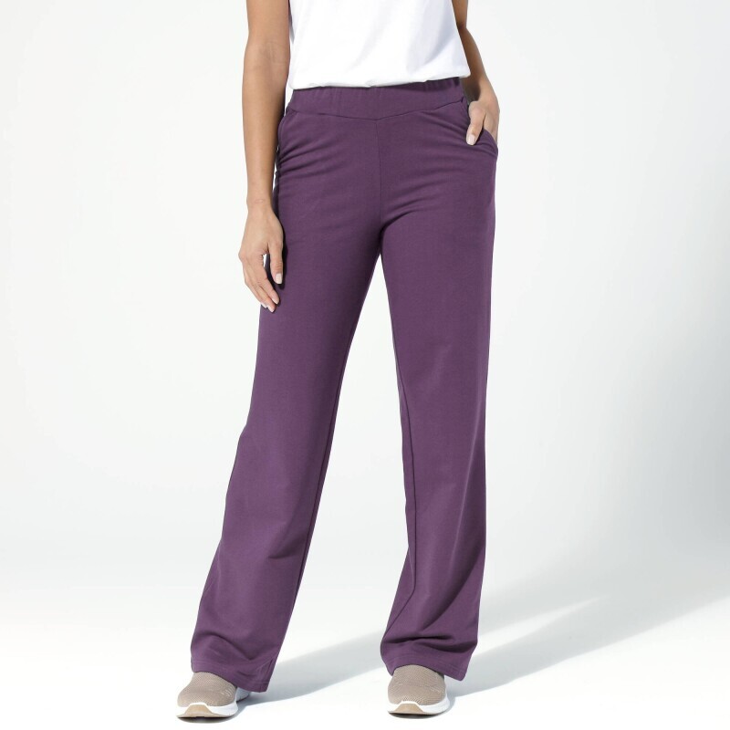 Szerokie spodnie z melanżu