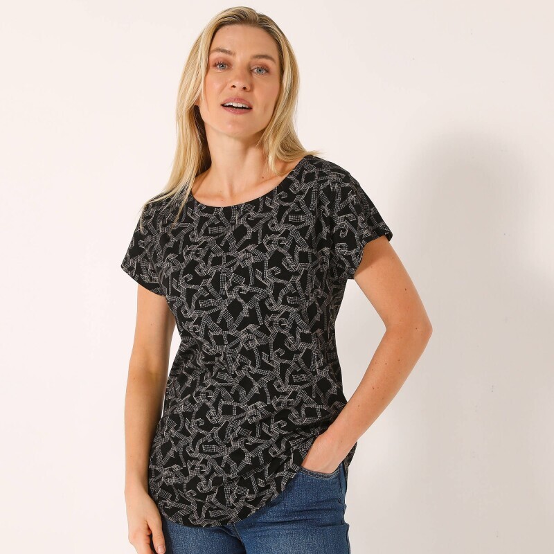 Футболка з принтом і короткими рукавами