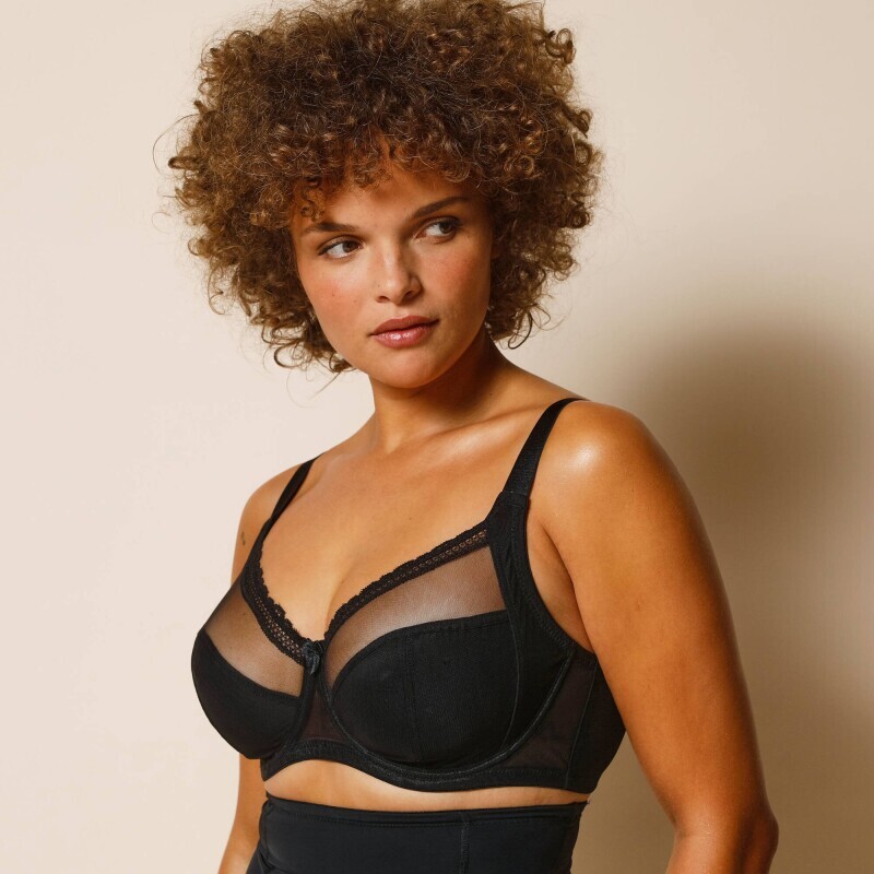 Stahující podprsenka z tvarujícího úpletu, s kosticemi