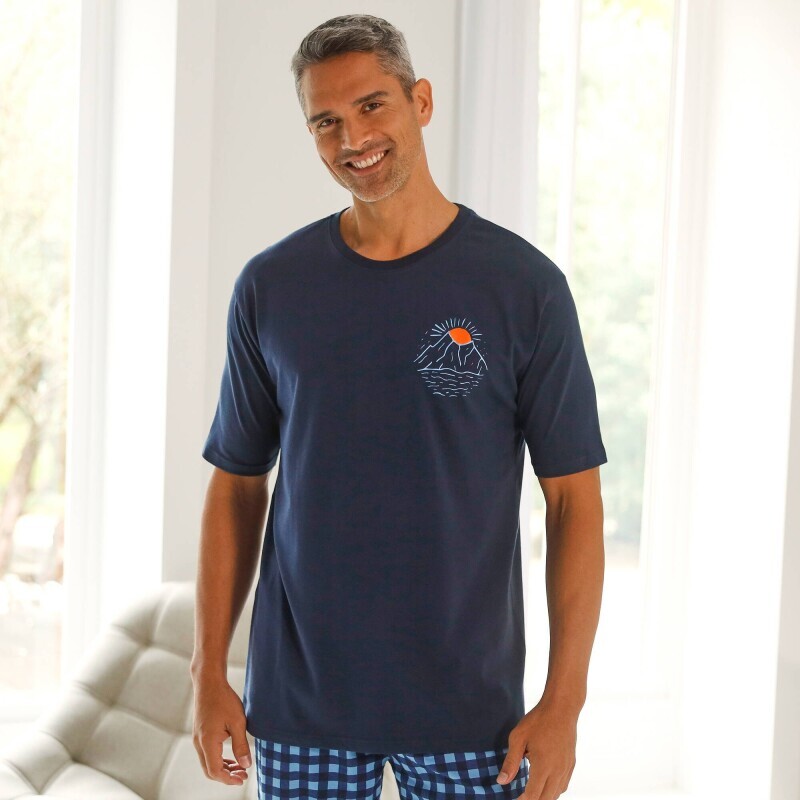 Піжамна футболка з центральним мотивом