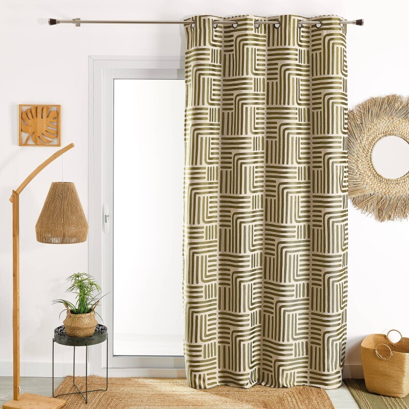 Perdea jacquard cu imprimeu de linii