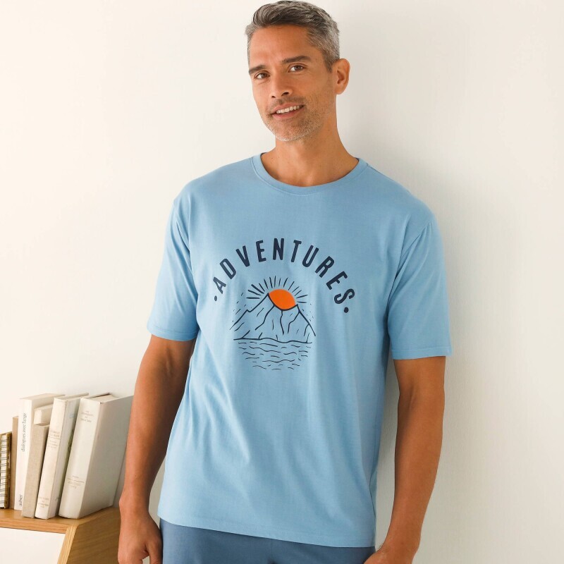 Pyžamové tričko so stredovým motívom