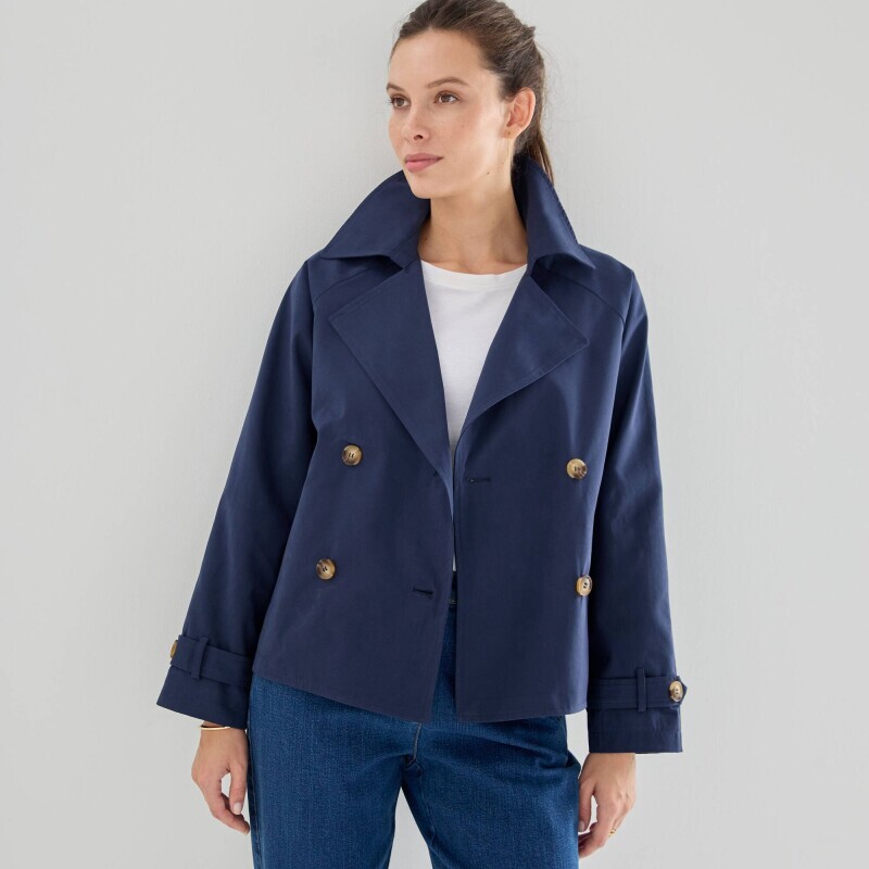 Krátky nepremokavý trenčkot