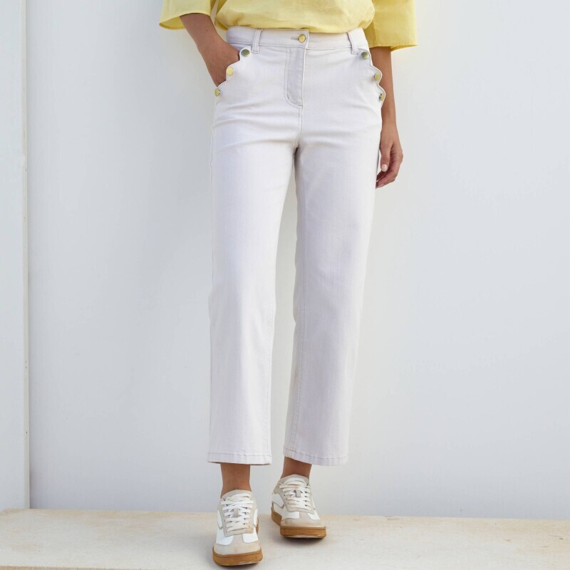 Proste spodnie 7/8 z diagonalu