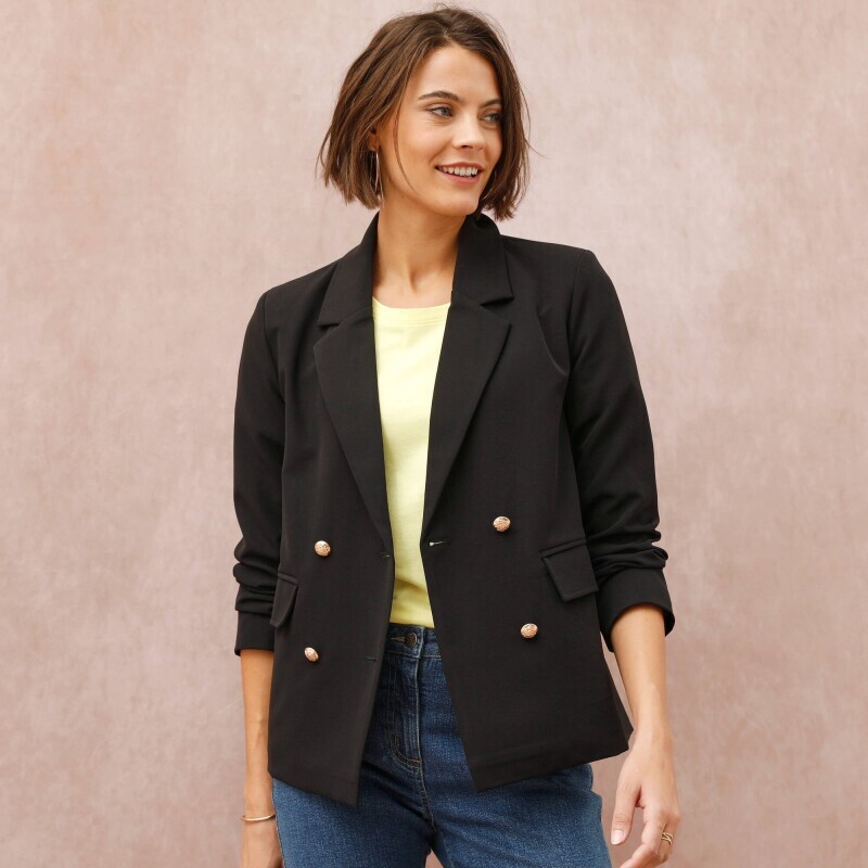 Blejzr s dvouřadým zapínáním na knoflíky