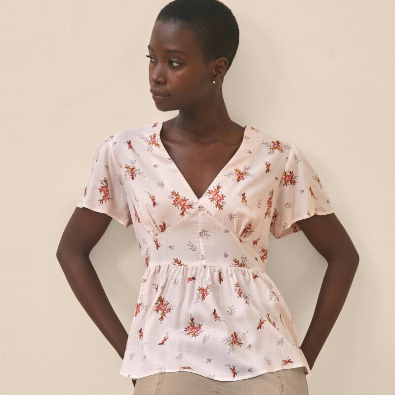 Blúzka s kvietkovanou
potlačou