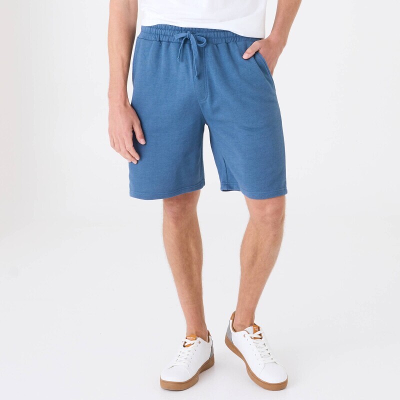 Moltonové šortky s pružným pasem a šňůrkou na stažení