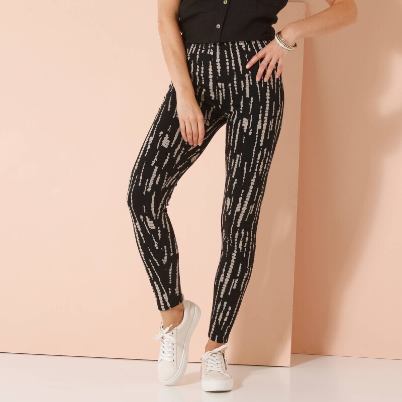 Jambiere cu talie elastică și imprimeu