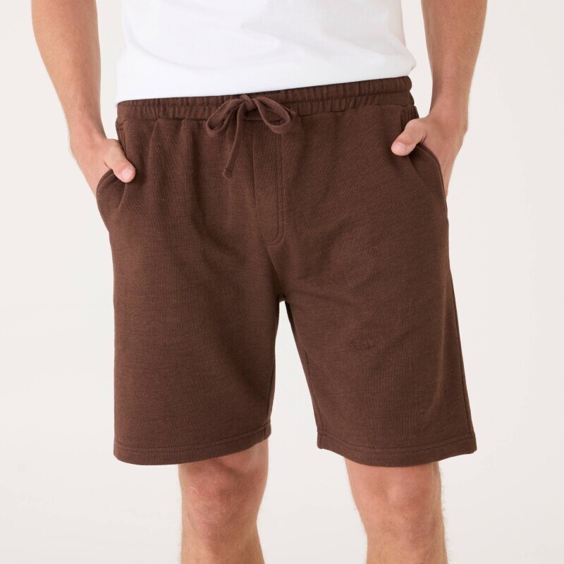 Moltonové šortky s pružným pasem a šňůrkou na stažení