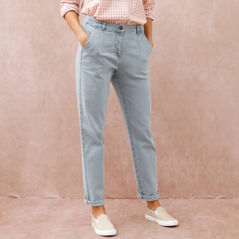 Džíny mom s vysokým pasem