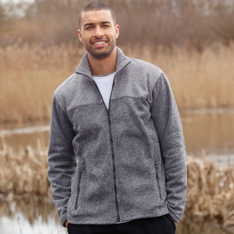 Bluza z zamkiem błyskawicznym, wykonana z czesanego moltonu