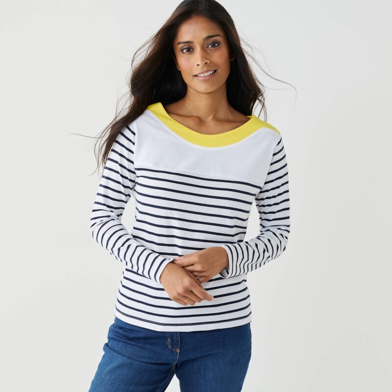 Pruhované tričko s dlhými rukávmi