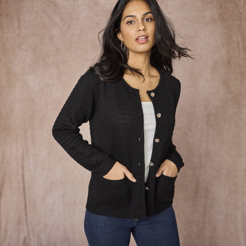 Sveter so zapínaním na gombíky, jednofar