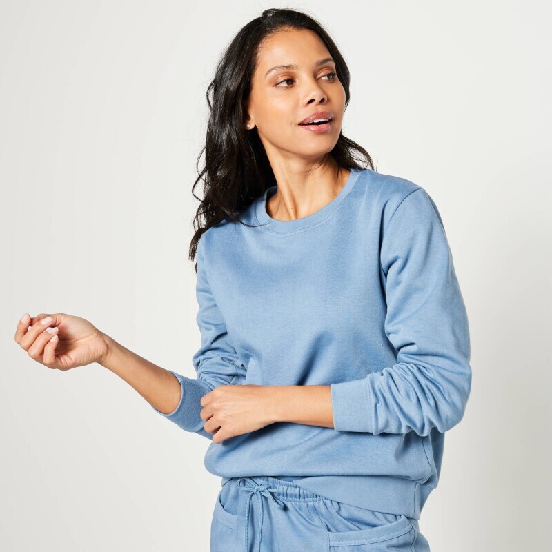 Moltonová mikina s okrúhlym výstrihom