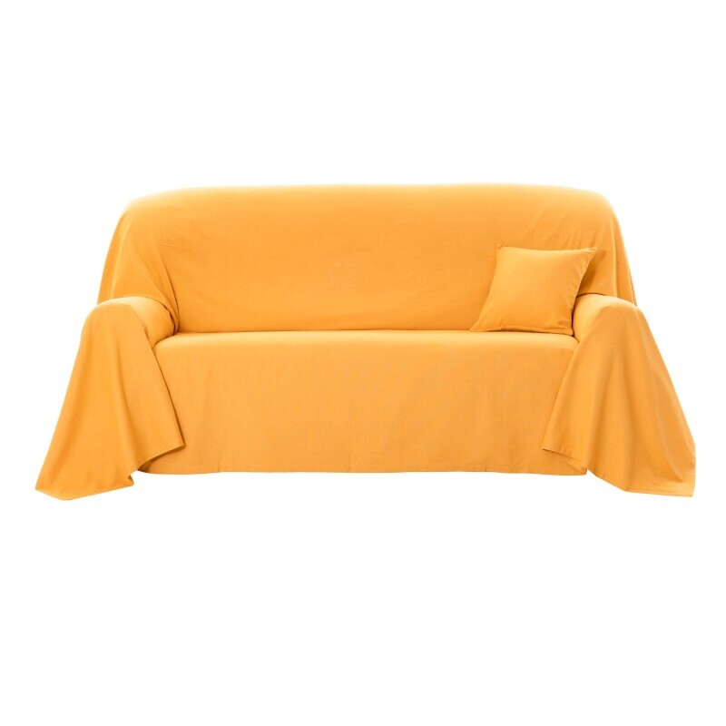 Lniany pled Colombine na sofę, jednolity kolor