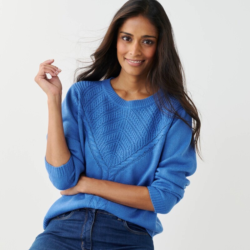 Pulóver z úpletu so vzorom