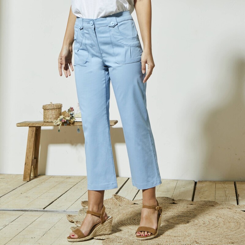 Rovné strečové 7/8 kalhoty