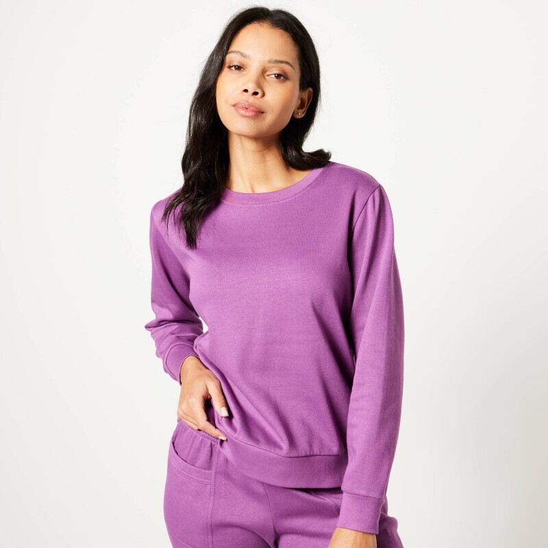 Moltonová mikina s okrúhlym výstrihom