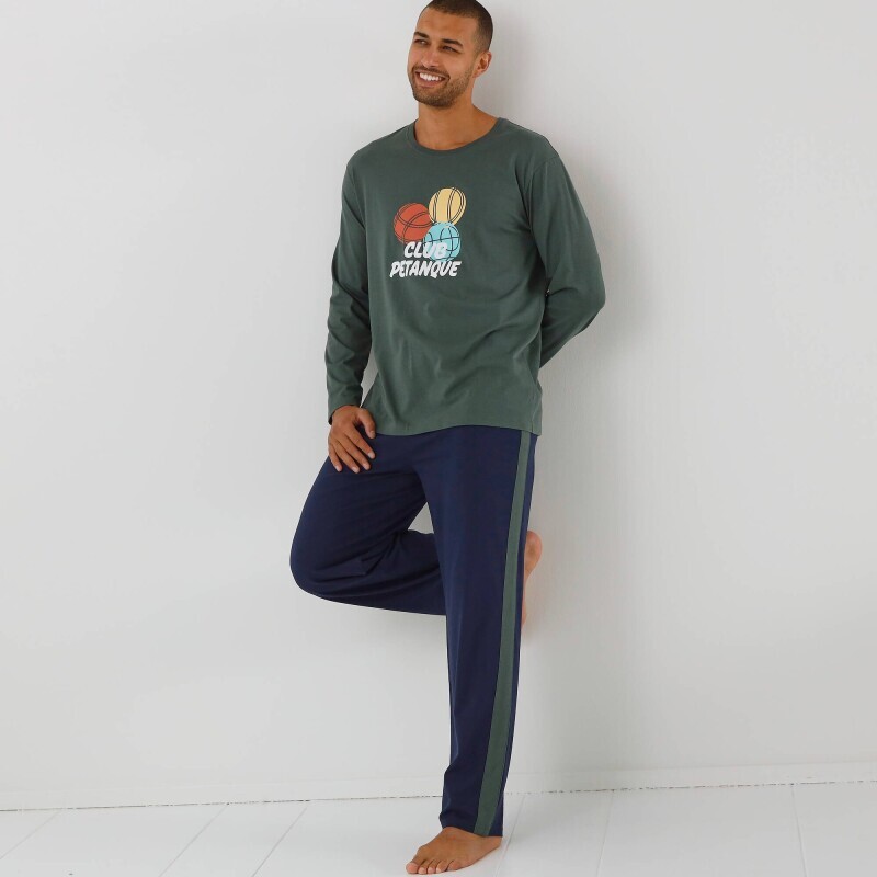 Pyžamo s nohavicami a potlačou pétanque