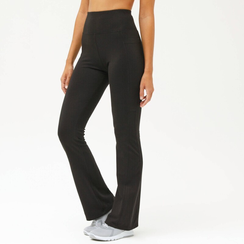 Bootcut legíny s vysokým pásom