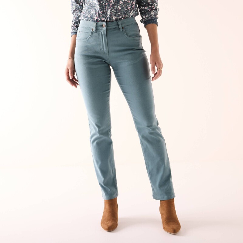 Wyprofilowane proste spodnie z 5 kieszeniami